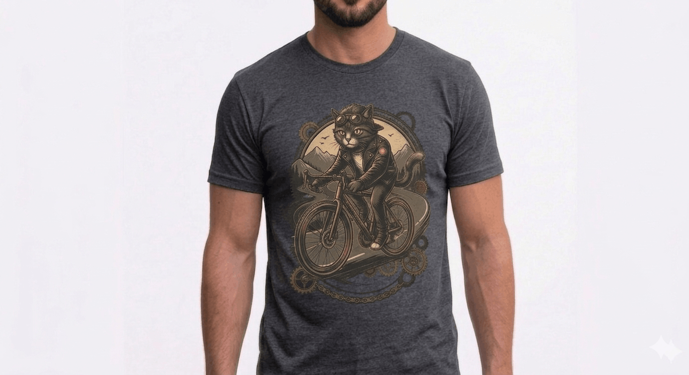 Lustiges Katzen T-Shirt - Katze Anthrazit Meliert