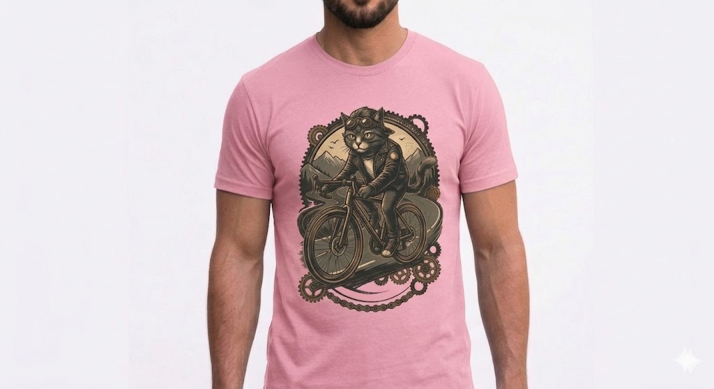 Lustiges Katzen T-Shirt - Katze Hellrosa