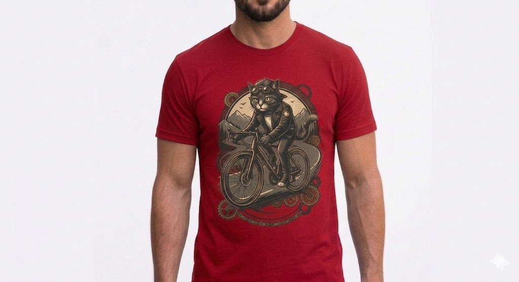 Lustiges Katzen T-Shirt - Katze Rot