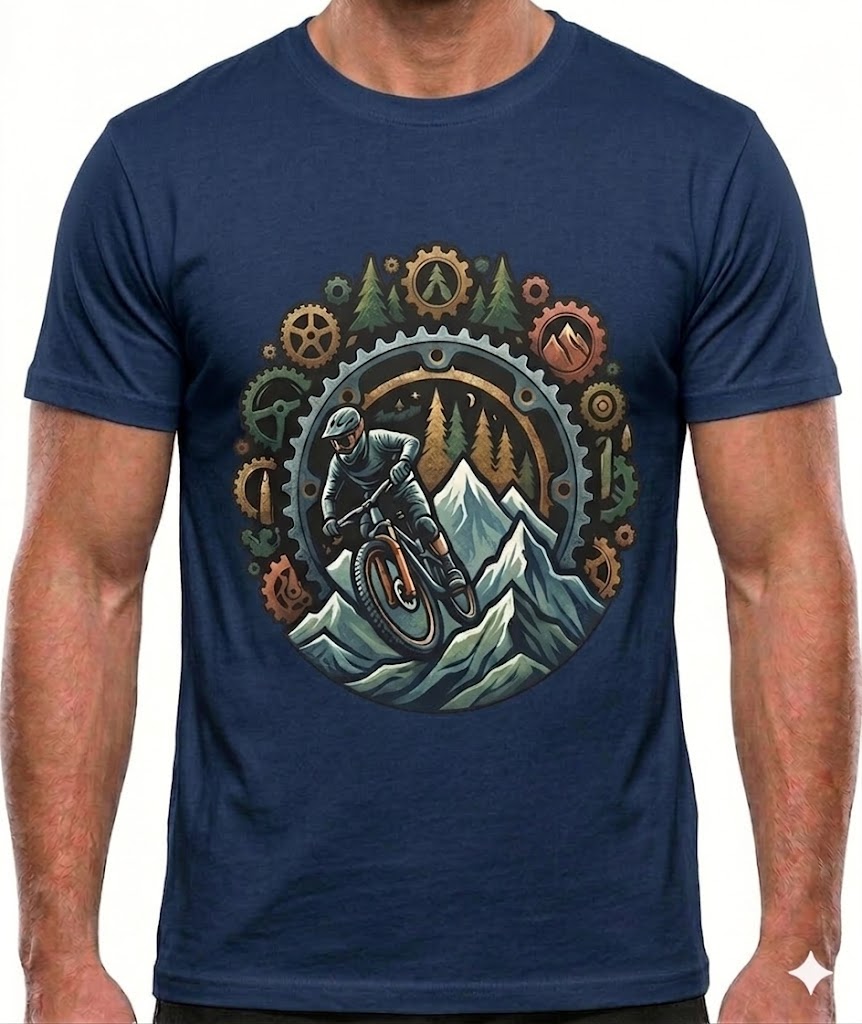 MTB Downhill T-Shirt - Mountainbike T-Shirt für Männer und Frauen- Sportlich & Lässigund Frauen MTB Downhill T-Shirt - Mountainbike T-Shirt für Männer und Frauen- Sportlich & Lässigund Frauen Marineblau