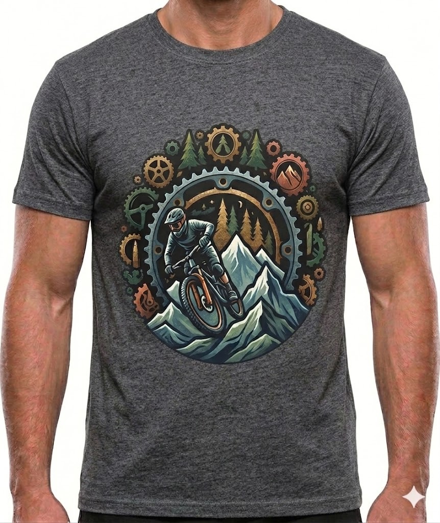MTB Downhill T-Shirt - Mountainbike T-Shirt für Männer und Frauen- Sportlich & Lässigund Frauen MTB Downhill T-Shirt - Mountainbike T-Shirt für Männer und Frauen- Sportlich & Lässigund Frauen Meliert