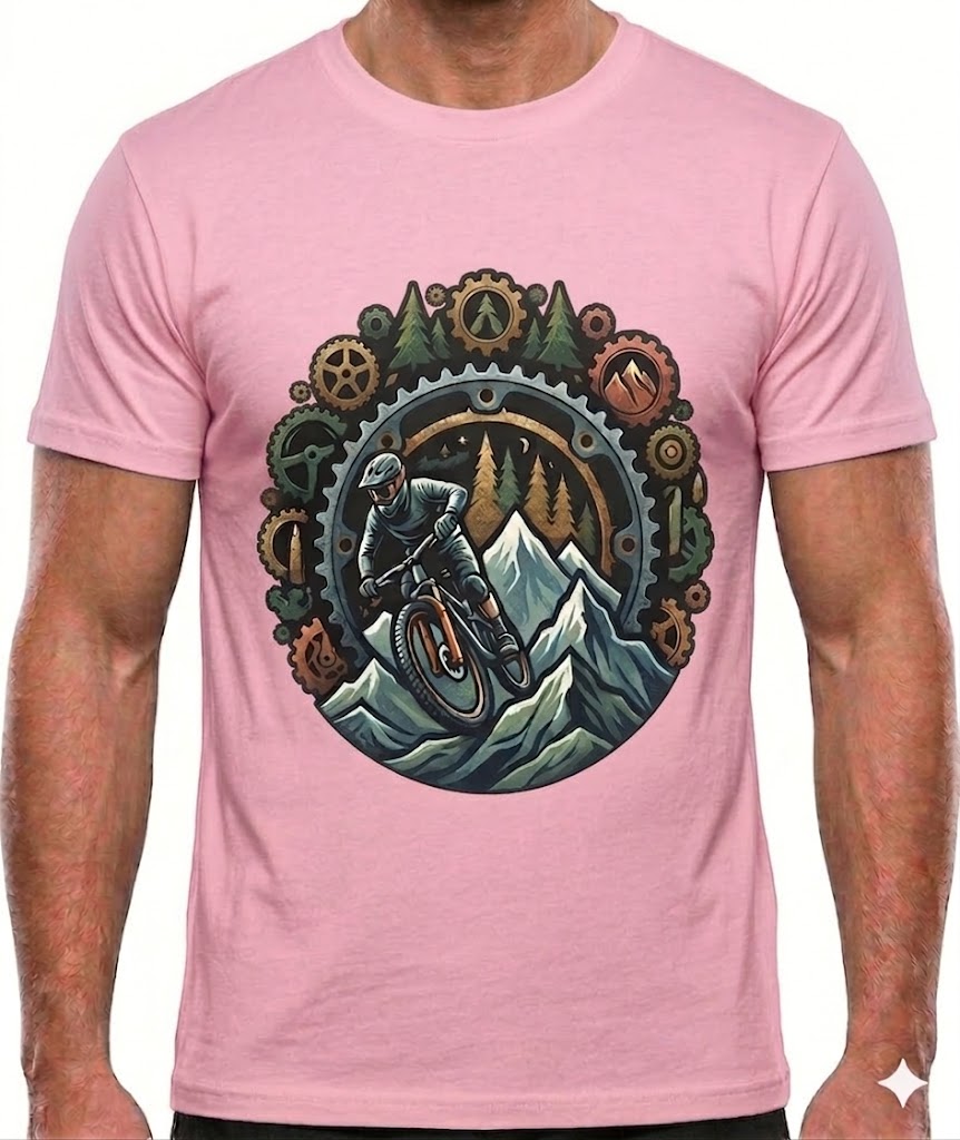 MTB Downhill T-Shirt - Mountainbike T-Shirt für Männer und Frauen- Sportlich & Lässigund Frauen MTB Downhill T-Shirt - Mountainbike T-Shirt für Männer und Frauen- Sportlich & Lässigund Frauen Hellrosa