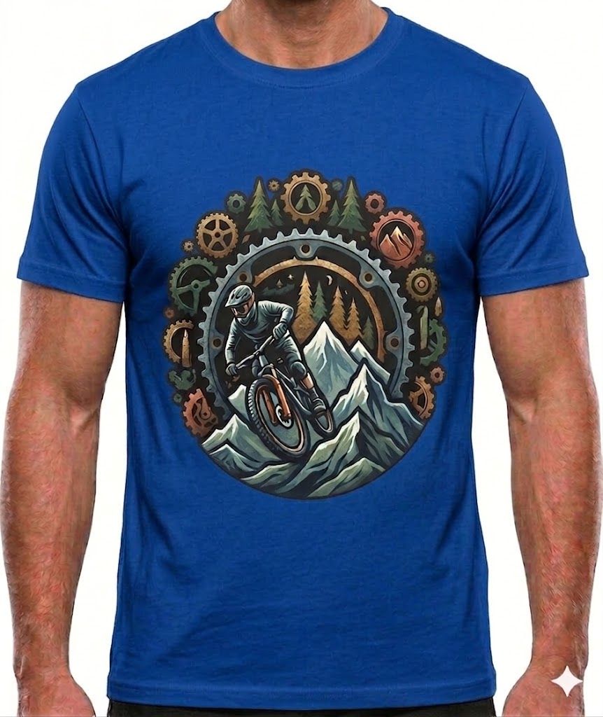 MTB Downhill T-Shirt - Mountainbike T-Shirt für Männer und Frauen- Sportlich & Lässigund Frauen MTB Downhill T-Shirt - Mountainbike T-Shirt für Männer und Frauen- Sportlich & Lässigund Frauen Königsblau