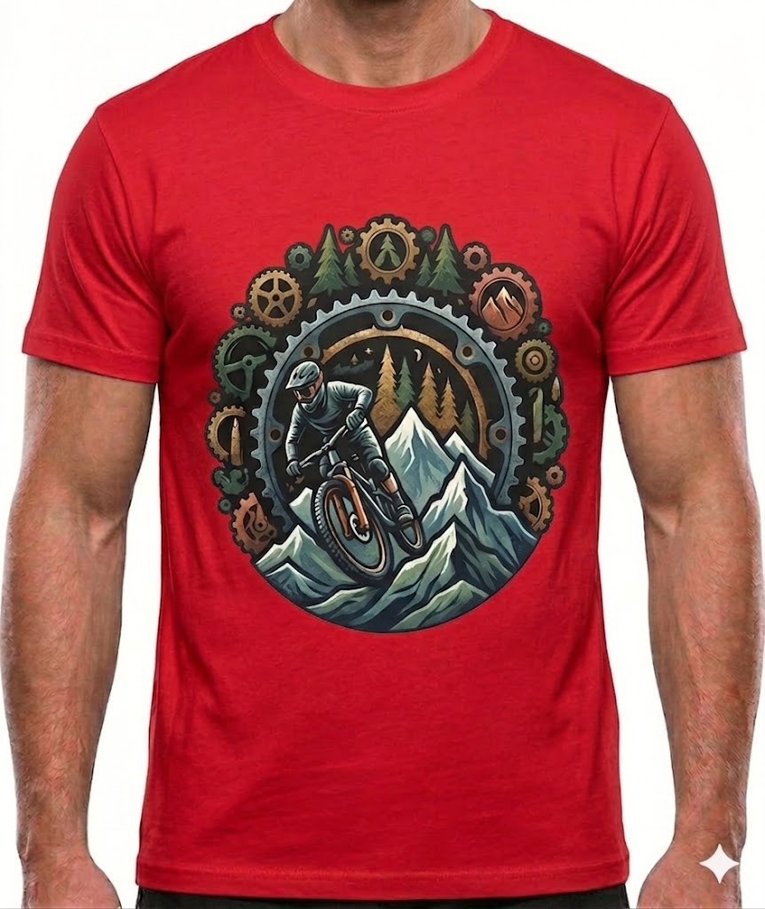 MTB Downhill T-Shirt - Mountainbike T-Shirt für Männer und Frauen- Sportlich & Lässigund Frauen MTB Downhill T-Shirt - Mountainbike T-Shirt für Männer und Frauen- Sportlich & Lässigund Frauen Rot