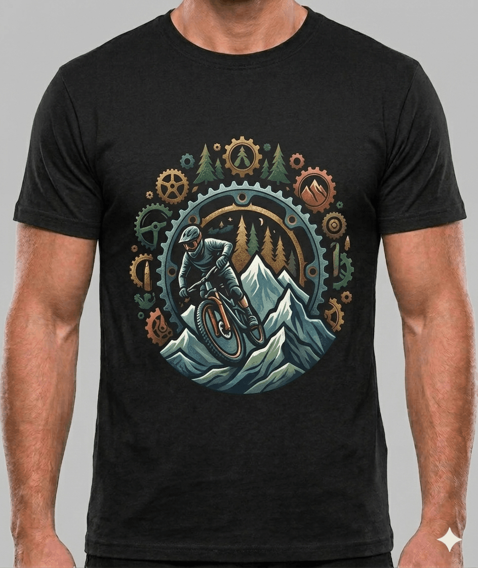 MTB Downhill T-Shirt - Mountainbike T-Shirt für Männer und Frauen- Sportlich & Lässigund Frauen MTB Downhill T-Shirt - Mountainbike T-Shirt für Männer und Frauen- Sportlich & Lässigund Frauen Schwarz