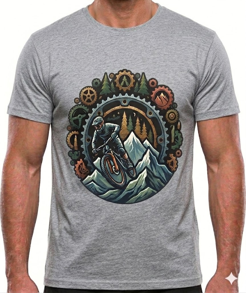 MTB Downhill T-Shirt - Mountainbike T-Shirt für Männer und Frauen- Sportlich & Lässigund Frauen MTB Downhill T-Shirt - Mountainbike T-Shirt für Männer und Frauen- Sportlich & Lässigund Frauen Sportgrau