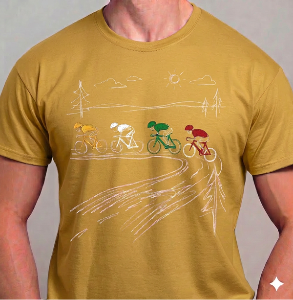Radsportteam T-Shirt Vintage Radfahren Shirt Rennrad Gruppe Design Radsportteam T-Shirt Vintage Radfahren Shirt Rennrad Gruppe Design Gold