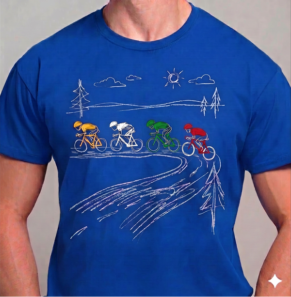 Radsportteam T-Shirt Vintage Radfahren Shirt Rennrad Gruppe Design Radsportteam T-Shirt Vintage Radfahren Shirt Rennrad Gruppe Design Königsblau