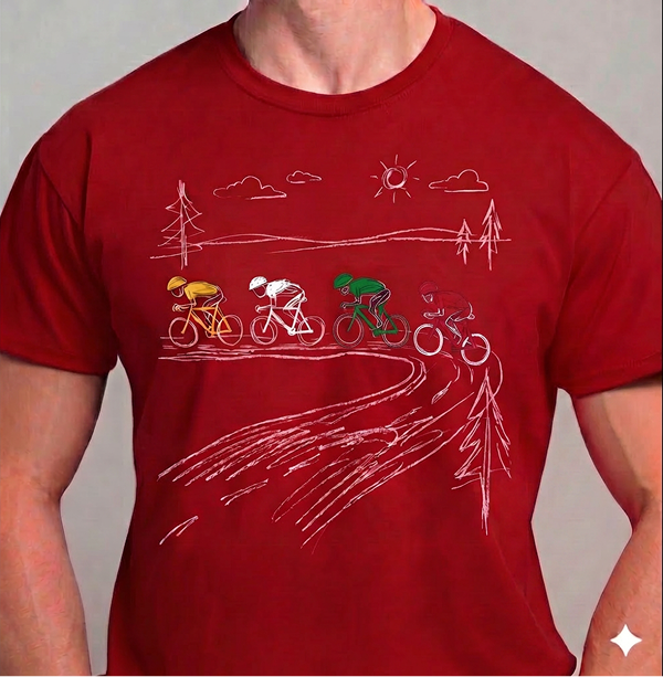Radsportteam T-Shirt Vintage Radfahren Shirt Rennrad Gruppe Design Radsportteam T-Shirt Vintage Radfahren Shirt Rennrad Gruppe Design Rot
