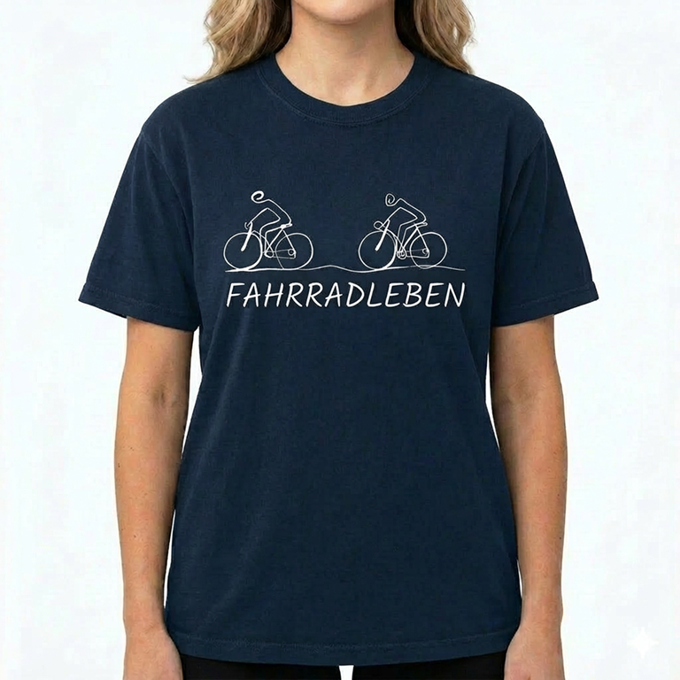 Rennrad-T-Shirt mit Grafik -Radsportshirt – Minimalistisches Geschenk für Radfahrer Mảineblau