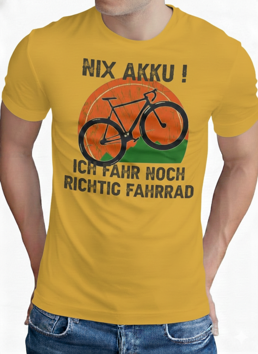 Om3 mountain bike tshirt herren retro mtb design gold front