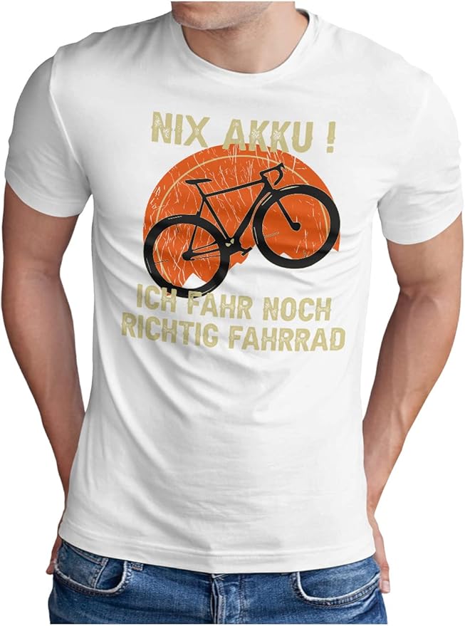 Om3 mtb tshirt herren retro fahrrad Weiß front