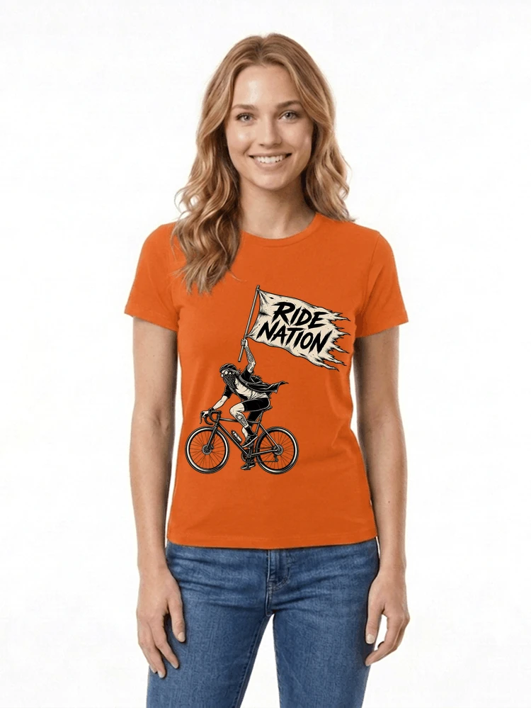 biker radsport streetwear shirt geschenk fr rennrad fixie fahrer damen t shirt orange