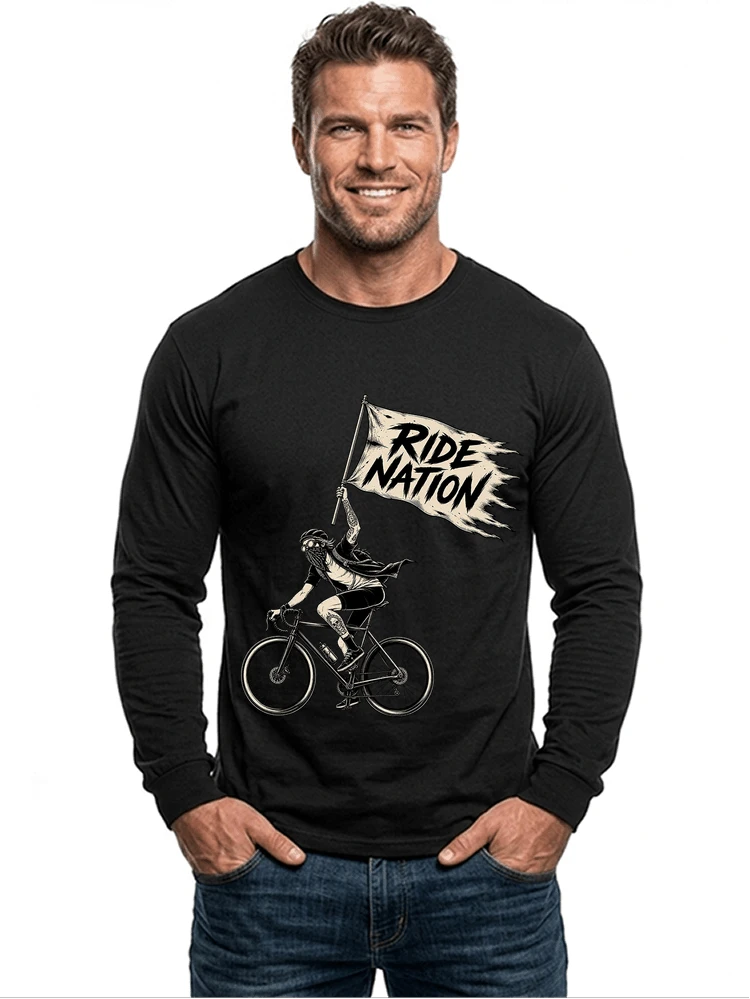 biker radsport streetwear shirt geschenk fr rennrad fixie fahrer langarmshirt black