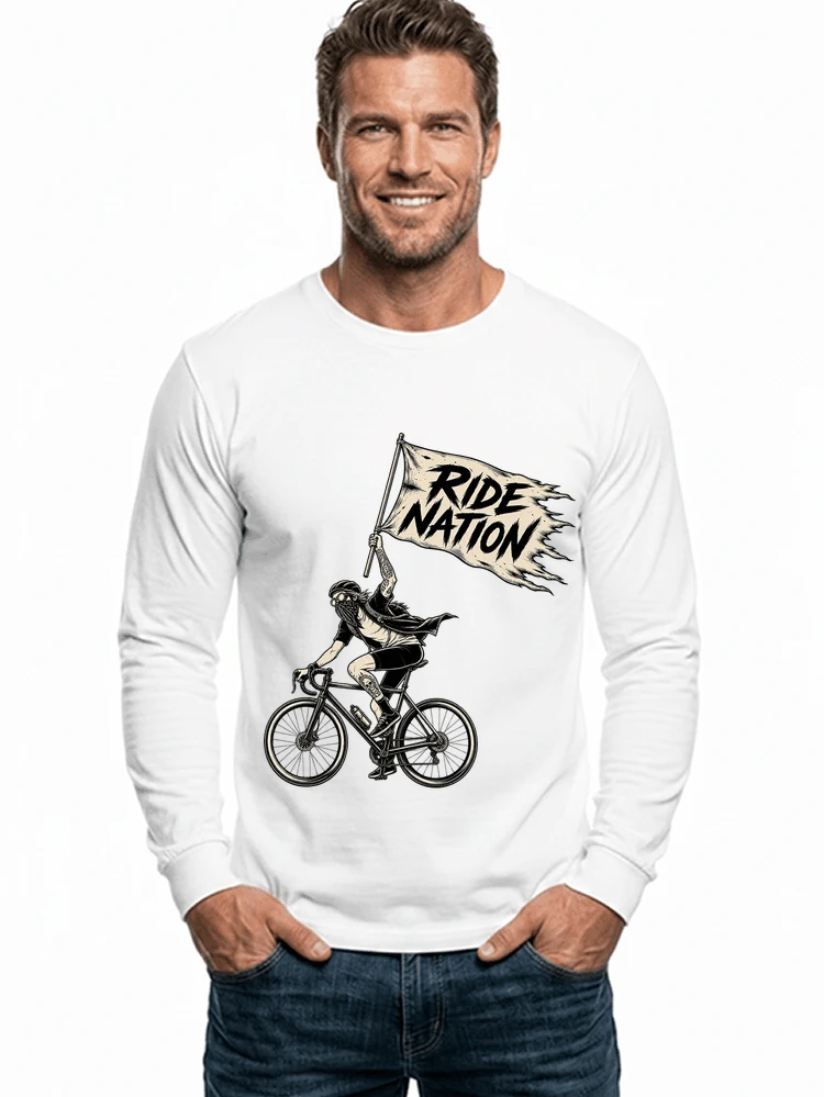biker radsport streetwear shirt geschenk fr rennrad fixie fahrer langarmshirt white