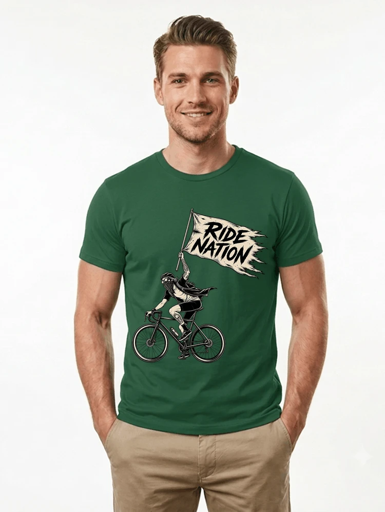 biker radsport streetwear shirt geschenk fr rennrad fixie fahrer t shirt forest green