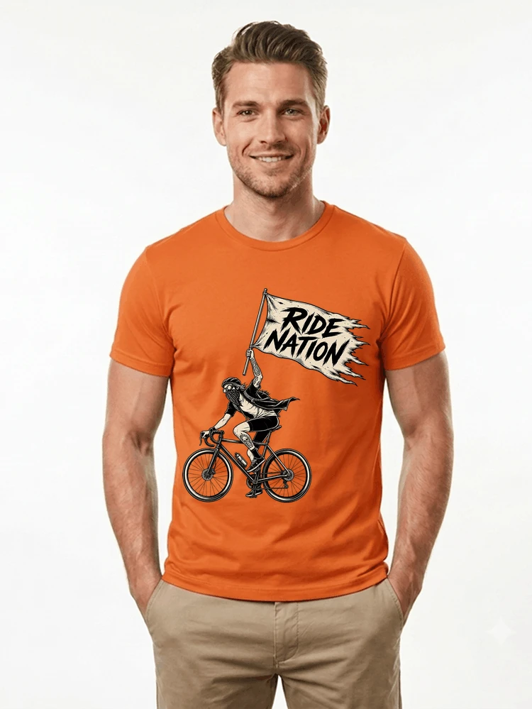 biker radsport streetwear shirt geschenk fr rennrad fixie fahrer t shirt orange