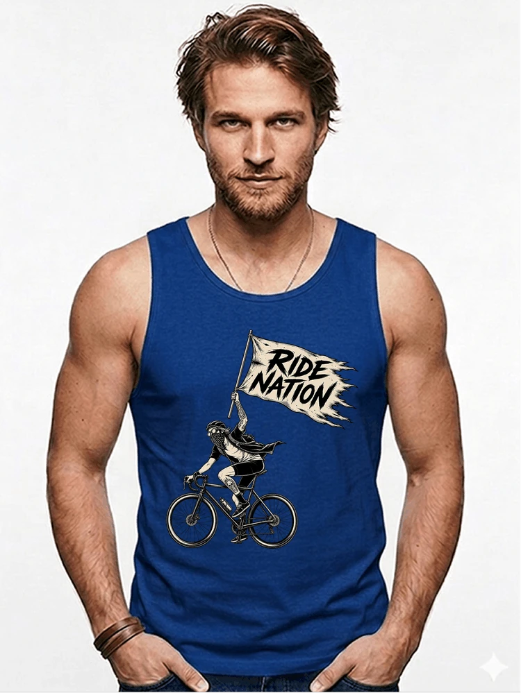 biker radsport streetwear shirt geschenk fr rennrad fixie fahrer tanktop royal blue