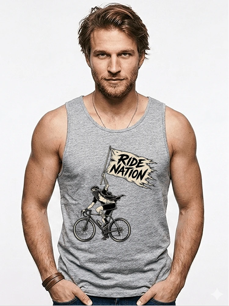biker radsport streetwear shirt geschenk fr rennrad fixie fahrer tanktop sport grey