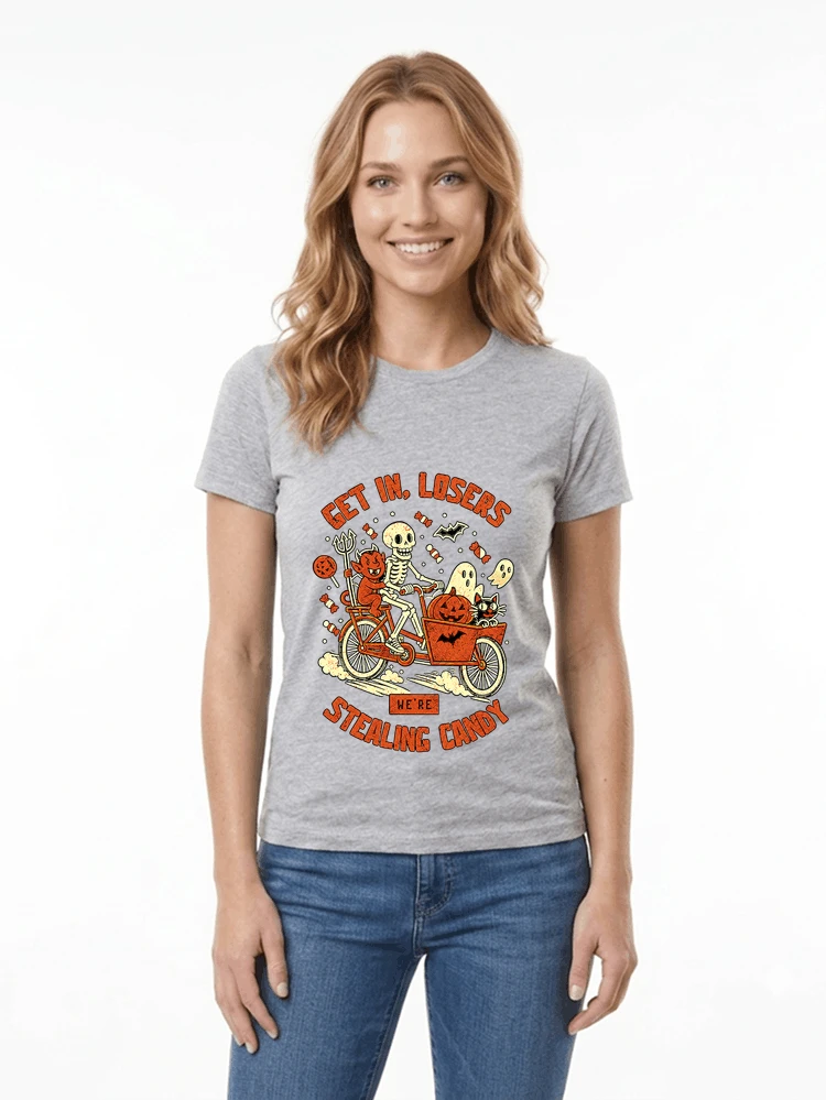 cargo bike halloween t shirt fahrrad shirt damen t shirt sport grey