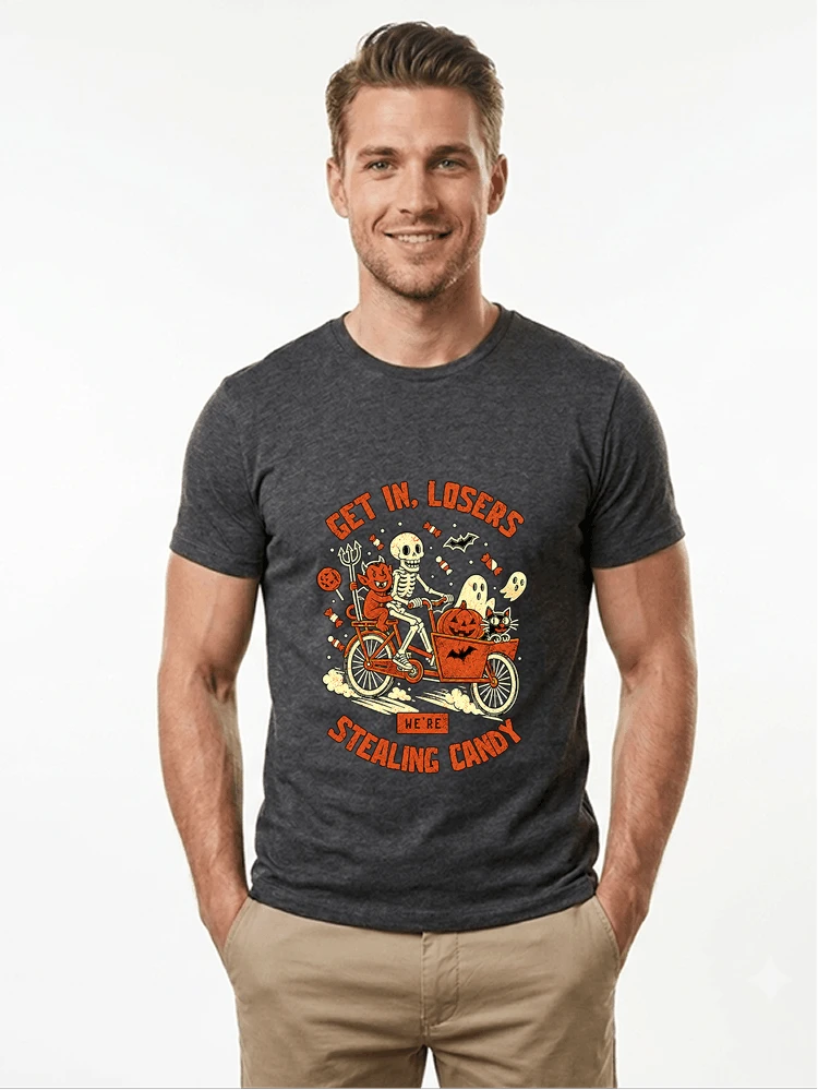 cargo bike halloween t shirt fahrrad shirt t shirt anthracite melange
