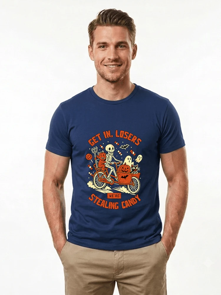 cargo bike halloween t shirt fahrrad shirt t shirt navy