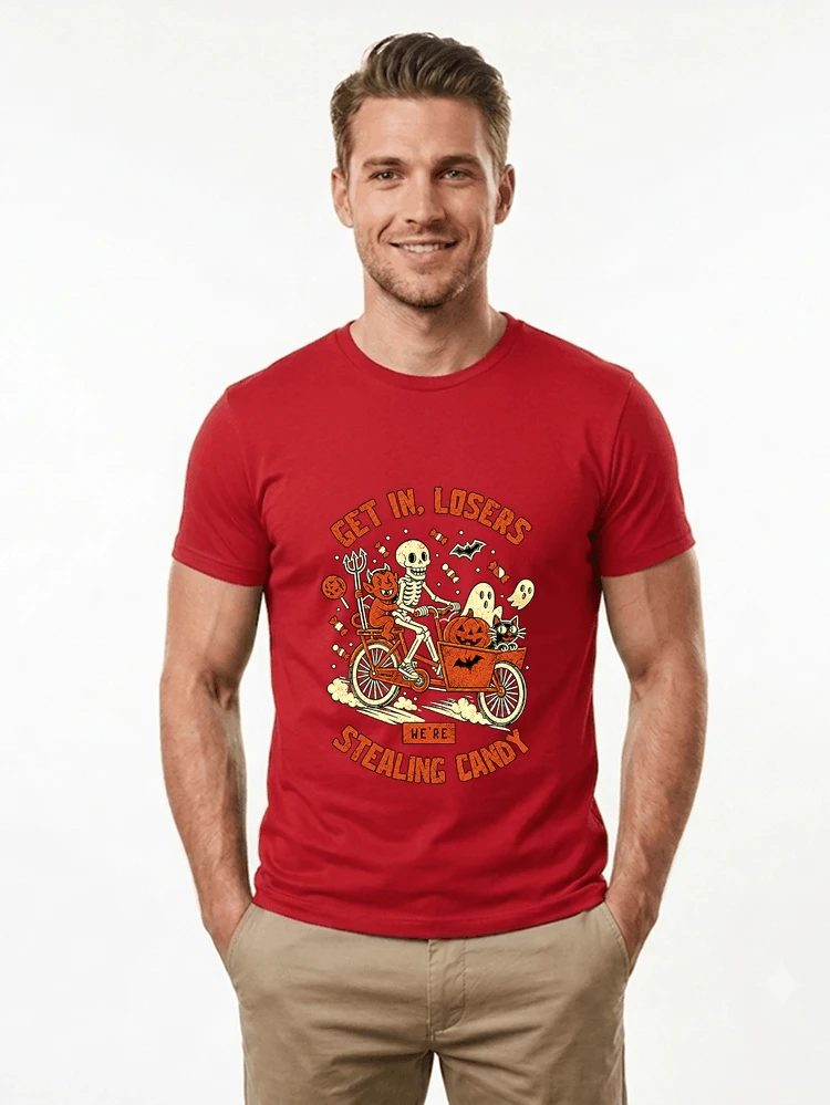 cargo bike halloween t shirt fahrrad shirt t shirt red