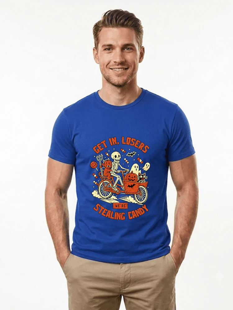 cargo bike halloween t shirt fahrrad shirt t shirt royal blue