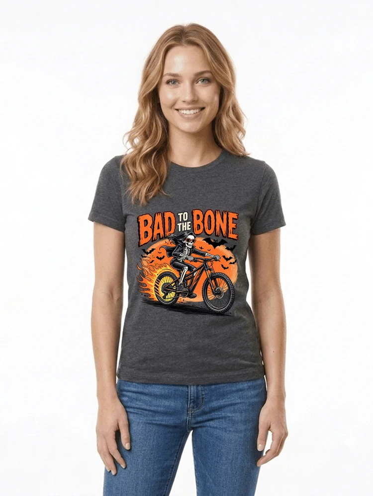 cooles mtb skelett fahrrad shirt halloween geschenk fr mtb fans damen t shirt anthracite melange