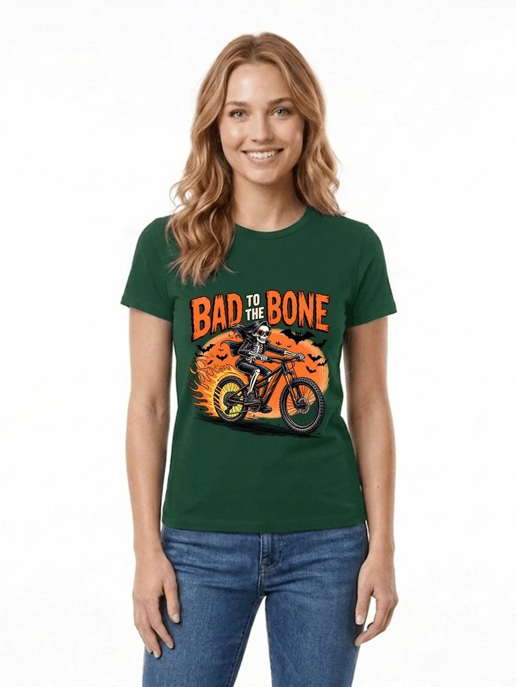 cooles mtb skelett fahrrad shirt halloween geschenk fr mtb fans damen t shirt forest green
