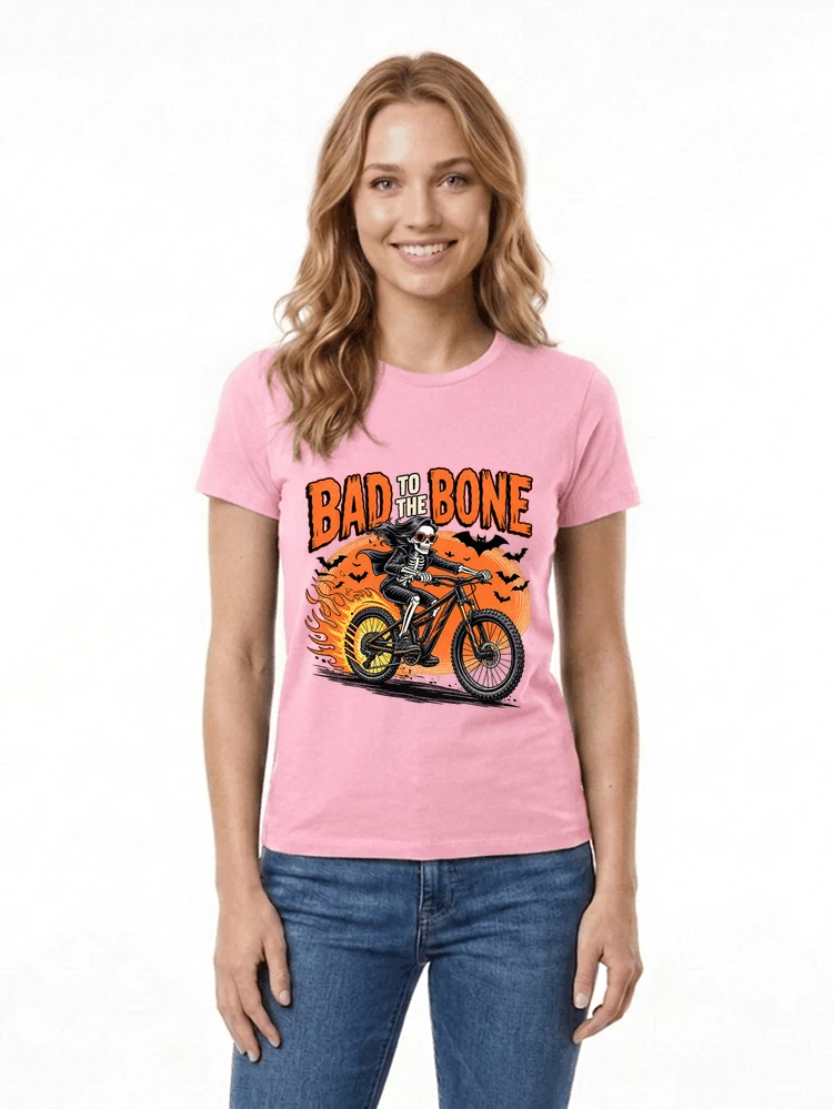 cooles mtb skelett fahrrad shirt halloween geschenk fr mtb fans damen t shirt light pink