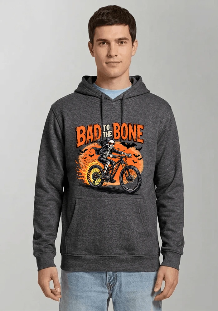 cooles mtb skelett fahrrad shirt halloween geschenk fr mtb fans kapuzenpullover anthracite melange
