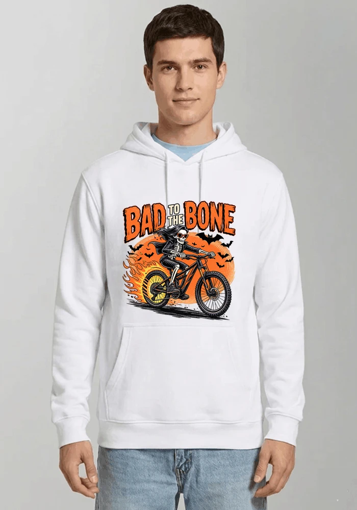 cooles mtb skelett fahrrad shirt halloween geschenk fr mtb fans kapuzenpullover white