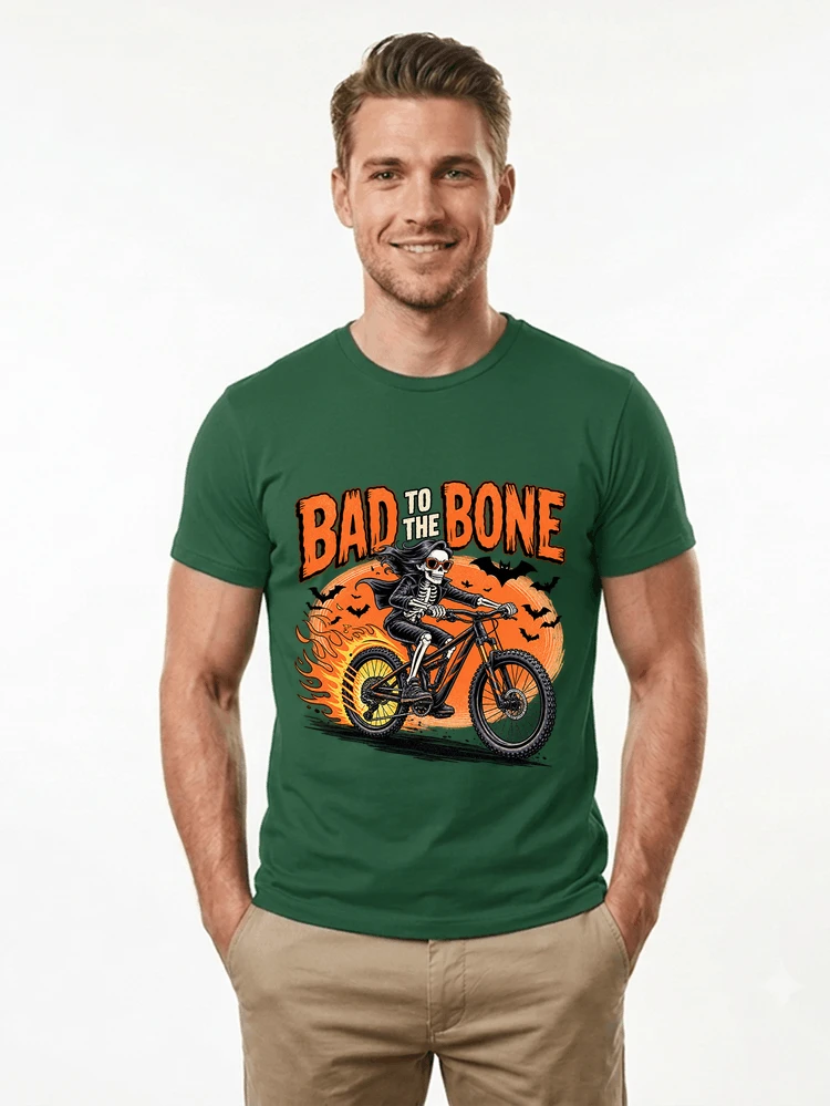 cooles mtb skelett fahrrad shirt halloween geschenk fr mtb fans t shirt forest green