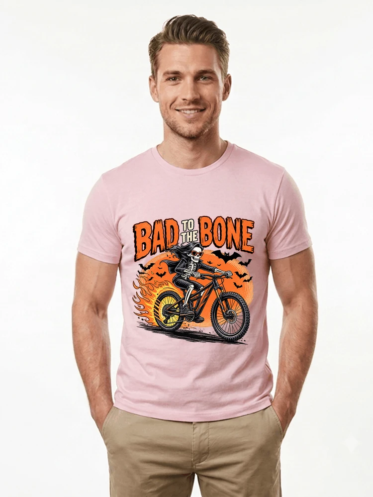 cooles mtb skelett fahrrad shirt halloween geschenk fr mtb fans t shirt light pink
