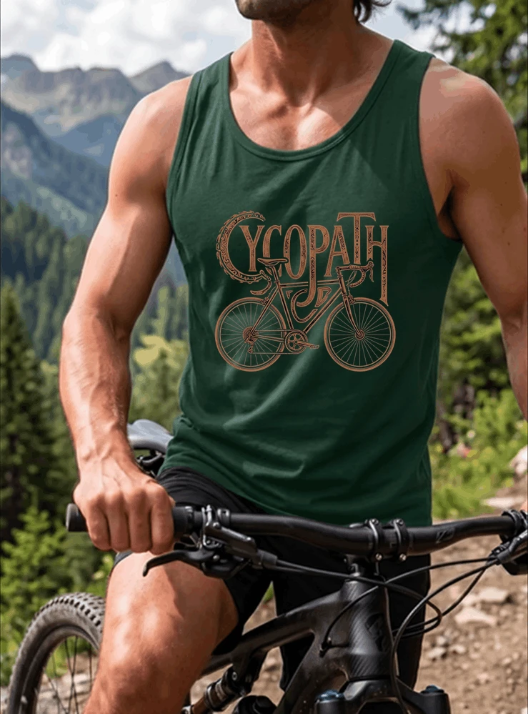 cycopath herren tank top outfit fr mountainbike und rennrad fans tanktop forest green