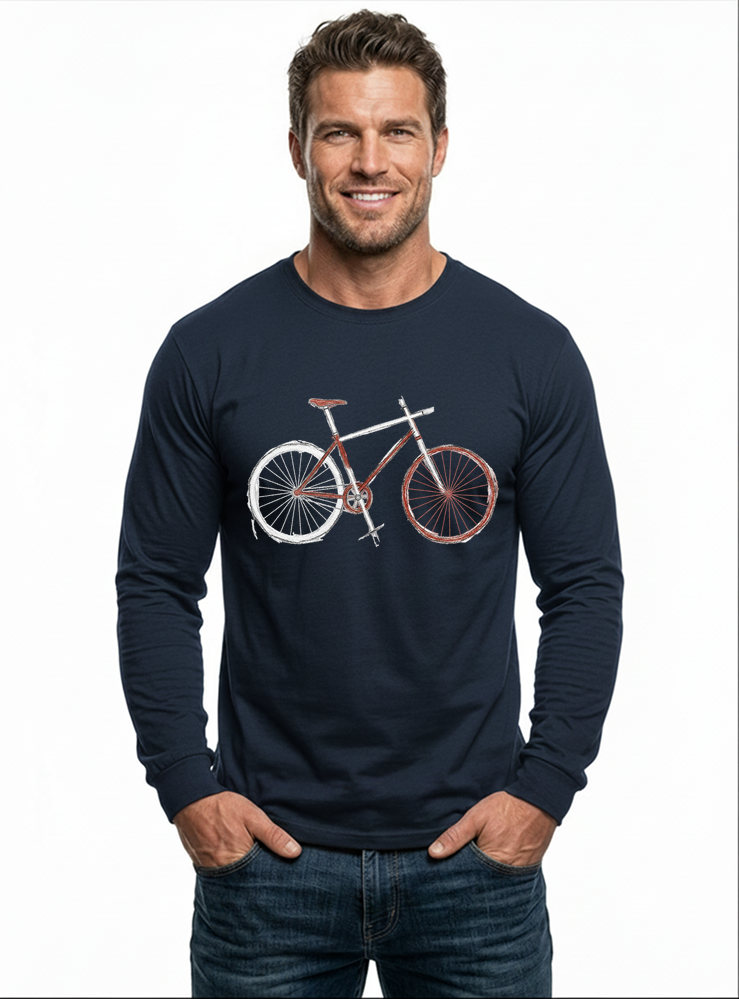 demo langarmshirt marineblau