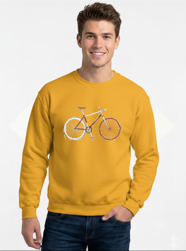 demo sweatshirt mit rundhalsausschnitt gold