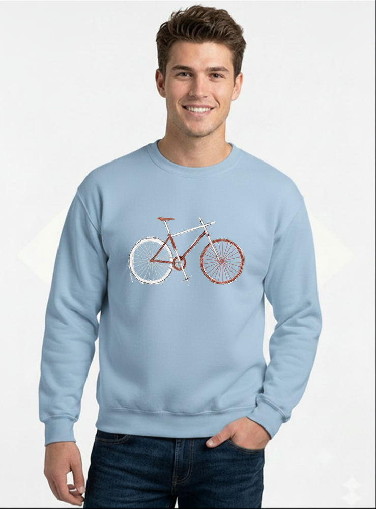 demo sweatshirt mit rundhalsausschnitt hellblau