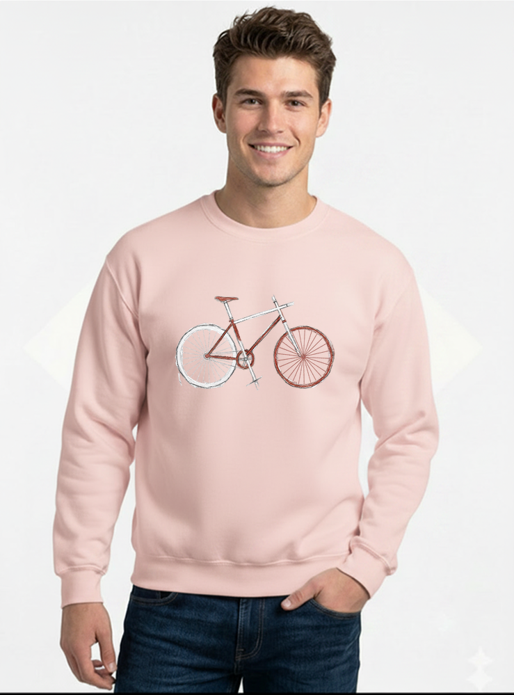 demo sweatshirt mit rundhalsausschnitt hellrosa
