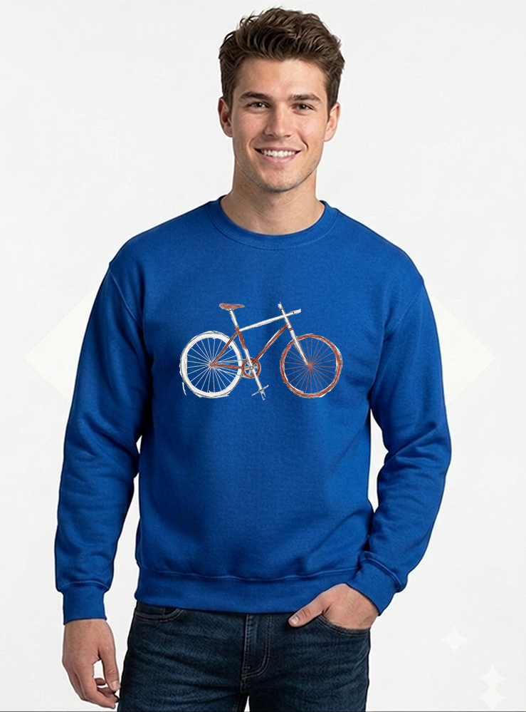 demo sweatshirt mit rundhalsausschnitt koenigsblau