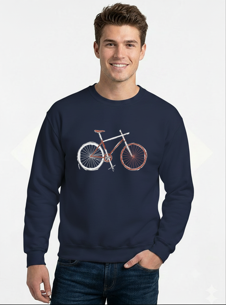 demo sweatshirt mit rundhalsausschnitt marineblau