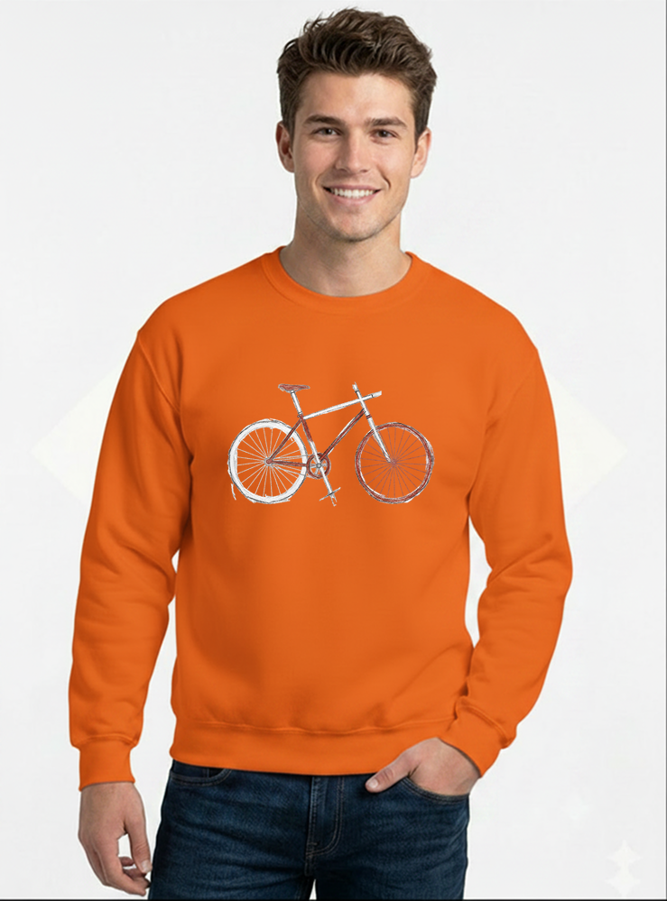 demo sweatshirt mit rundhalsausschnitt orange