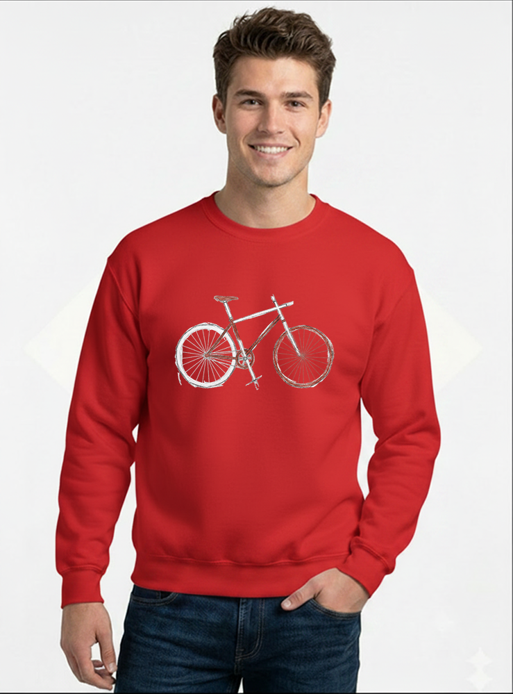 demo sweatshirt mit rundhalsausschnitt rot