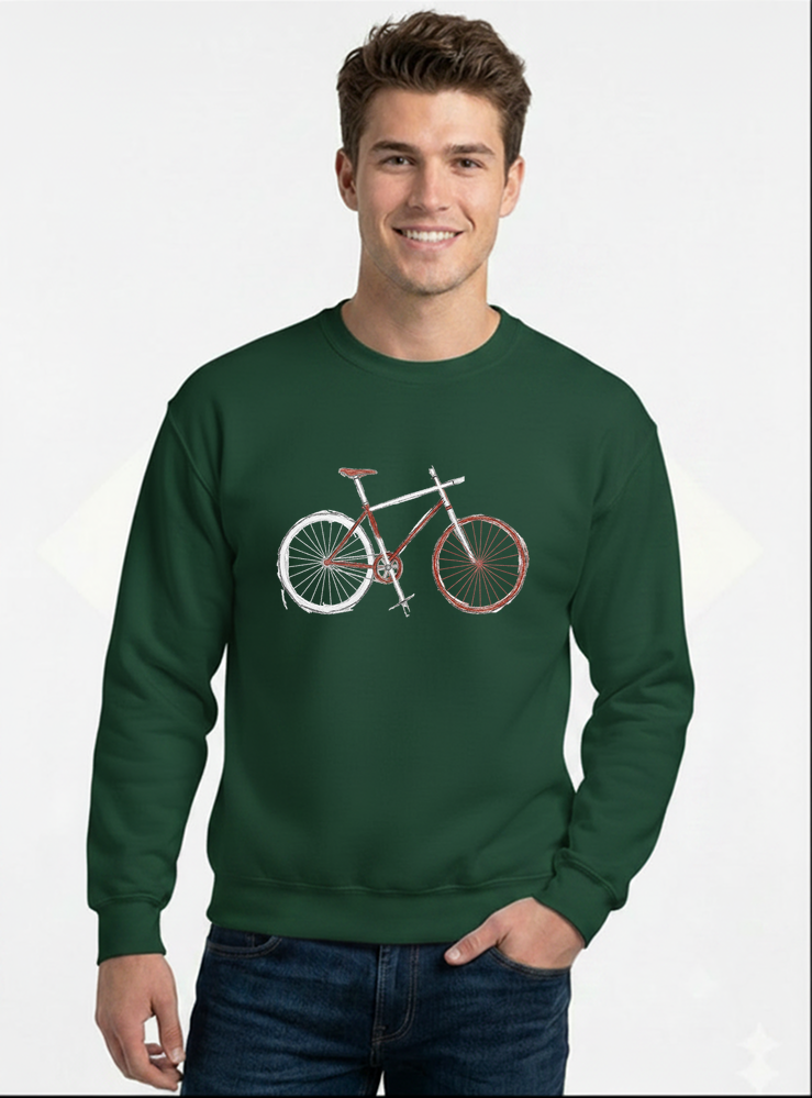 demo sweatshirt mit rundhalsausschnitt waldgruen