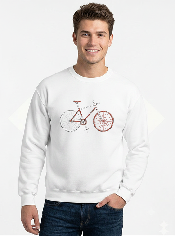 demo sweatshirt mit rundhalsausschnitt white