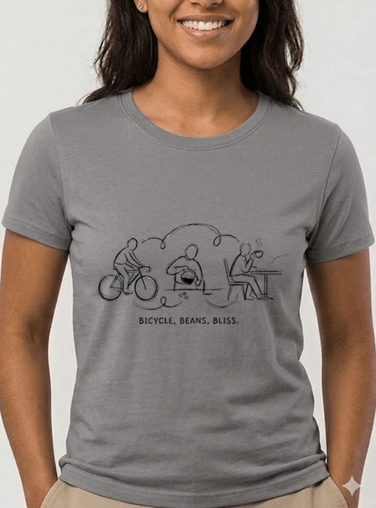 fahrrad kaffee t shirt bicycle beans bliss minimalist bike design fahrrad t shirt unisex shirt damen t shirt sport grey