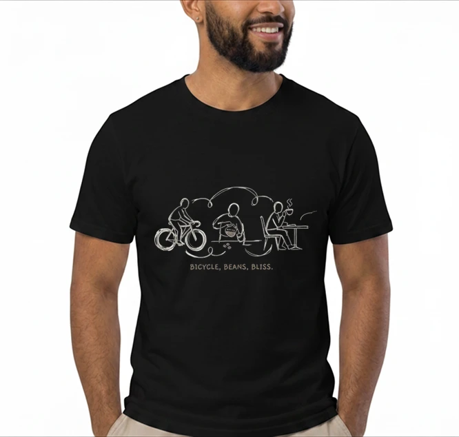 fahrrad kaffee t shirt bicycle beans bliss minimalist bike design fahrrad t shirt unisex shirt t shirt black