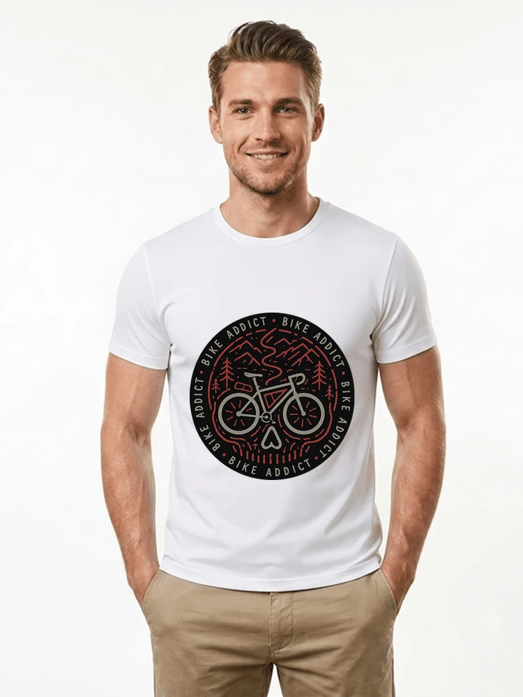 Fahrrad T-Shirt "Bike Addict" – Gravel Bike & Mountain Adventure Design
