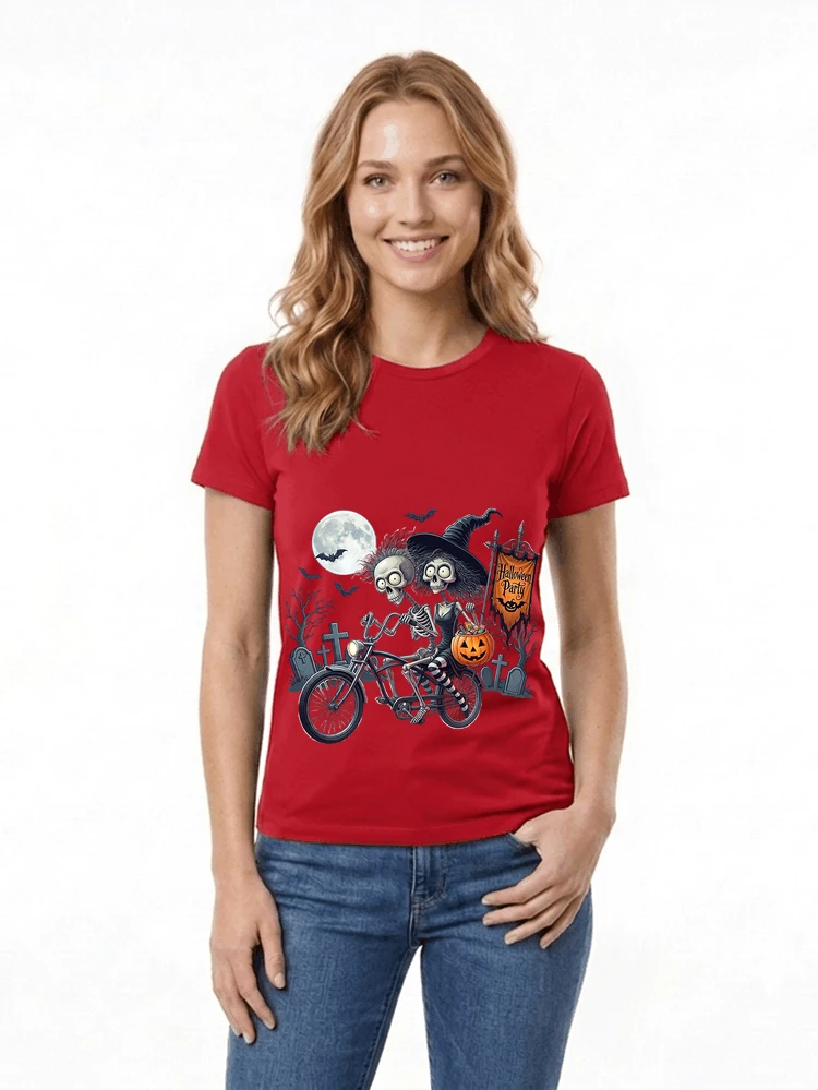 fahrrad t shirt halloween lustiges halloween t shirt damen t shirt red